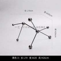 심플인테리어디자인 까맣게 잊다 현대 기하학무니 스퀘어 금속 소프트 웨어 수반 모델하우스 책상테이블 궤 2601376308, 블랙 3