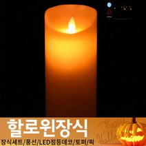 (주)파티해 할로윈 장식2 D-G - 월데코 종이등 데코 행잉 호박 LED 거미줄, F23_고급LED양초(파라핀)건전지형-대
