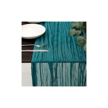 테라코타 테이블 러너 웨딩용 치즈 클로스 코튼 거즈 8 개 12 24, 8Pcs, Blue Green