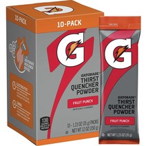 게토레이 썰스트 퀜처 파우더 스틱 프루트 펀치 맛 350g, 1개