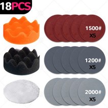 3 인치 75MM 자동차 폼 양모 연마 버핑 스폰지 패드 키트 왁싱 샌딩 폴리 셔 드릴 어댑터 M1014 스레드 사포, 4, 4