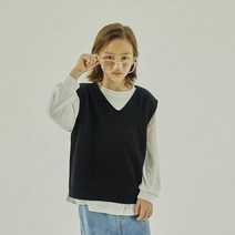 솔리드조끼 여아 남아 키즈 조끼 에이마켓 오렌지키즈