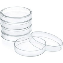 Huanyu 과학 생물 실험 도구 투명 붕규산 내열 유리 샬레 페트리디쉬 120mm 5개입, 120mm개