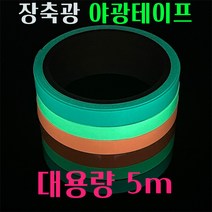 포토리아 야광 테이프 5m 축광 튜닝 테이프, 화이트 레몬