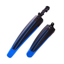 자전거흙받이 물받이 빗물받이 앞뒤세트 산악 로드 플라스틱 자전거 전면 후면 펜더 세트 흙받이 날개 바이크 펜, Blue
