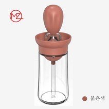 실리쿡오일병 하리오 오일병 참기름병 실리콘 브러쉬 병 키친베이킹 브러쉬급 내고온전 불고기 인두커버 유신기 자체여과 찌꺼기 제거 효과적 세균번식 방지, 붉은색