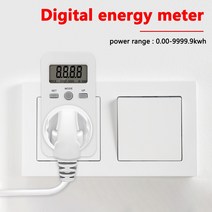 전력측정기 AC 230V 디지털 에너지 미터 전력계 소켓 전압 소비 와트 전기 분석기 모니터 테스터 EU/US 플, 나는 플러그