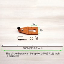 각도 절단기 고속 금속 타일 슬라이딩 철근 타일 컷팅기 makita 전기 핸드 트리머 나무 라우터 밀링 원 슬로 팅 트리밍 기계 목공 도구에 대한 원형 절단 지그, 세트 c 60cm