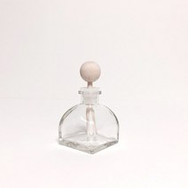 캔들마노 디퓨저유리용기 사각돔(소) - 50ml, 용기+유리볼마개
