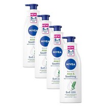 니베아 알로에베라 수딩 바디로션 수분크림 48H 400ml Nivea Aloe Vera Body Lotion Moisturiser, 4개