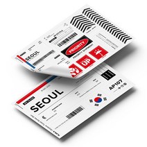 플래나 에어플레인 티켓 시리즈 커스텀 스킨 스티커, 1. 서울
