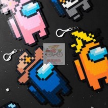 디폼 블럭 도안 8mm 만들기 세트 패키지 평평 어몽어스 고리, 핑크꽃