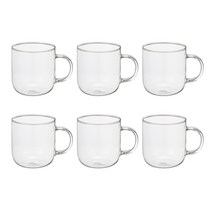 무인양품 내열유리 머그컵 6개, 투명