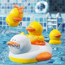 KC인증 유아 아기 오리샤워배 물놀이장난감 목욕놀이장난감 분수놀이 아기샤워기 오리배 아기오리삼형제 분수오리배