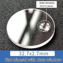 날짜 창 시계 유리 라운드 평면 미네랄 시계 크리스탈 버블 돋보기 시계 수리 부품 MDV106