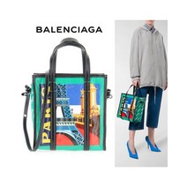 발렌시아가 바자 파리 프린트 쇼퍼 스몰 토트백 443096DE9XN3460Paris Bazar Shopper S(443096 DE9XN 3460)