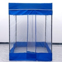 방수발렛주차천막 바람막이 방풍 텐트 부스 야외 흡연실 농기계 보관 창고, 1.5x1.5블루텐트 3사이드천