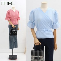 드넬 엠보랩블라우스DB12307A