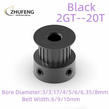 베어링 GT2 타이밍 풀리 20 치아 보어 3mm 3.17mm 4mm 5mm 6mm 폭