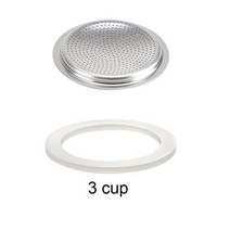 에스프레소추출기 커피 고무 링 가스 켓 세트 유연한 와셔 반지 컵에 대 Replacenent Moka Pot 프레소 메이, 03 3 cup sieve