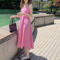 드레스 여성 Backless 달콤한 데이트 휴일 Preppy 프랑스 학생 Streetwear 여름 부드러운 옷 캐주얼 민소매