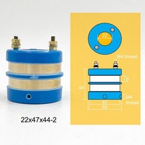 슬립링 모터 기어 전기 2 웨이 50mm OD 슬립 링 발전기 로터리 조인트 카본 브러시 타입 전류 베개 포장 기계 스위블, 22x47x44-2, 1pcs