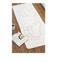 30평대 빌라 주방 싱크대 바닥 자수 매트 거실패드, 화이트
