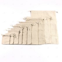 린넨 무지 주머니 면 파우치 친환경 포켓 커피 편백 방향제 향기 천연비누 포장 조리개 20x25cm