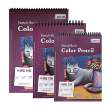 동아측기 세르지오 컬러펜슬 스케치북 색연필 전용, 1권, A3