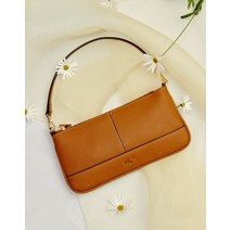 22SS [TASSEL] 브라운 솔리드 DAKS로고 미니 크로스백 (2WAY 연출) DCWA2E155W2