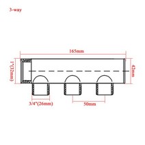 보일러분배기 밸브 난방 교체 온수 (2-10 포트) 하나의 오픈 한쪽 끝 1*3/4 스테인레스 스틸 물 분배 매니, 01 3-way