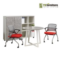 원탁 멜론테이블 회의용 테이블 사무테이블, 1050원탁:수입/콘크리트28T/화이트프레임