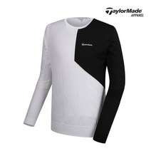 [테일러메이드]남성 배색 라운드 니트 TMSRK1922-100