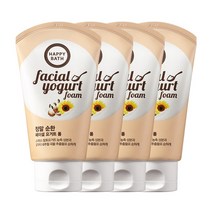해피바스 정말 순한 훼이셜 요거트 클렌징 폼, 120g, 4개