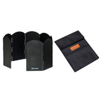 다니고 캠핑 분체도장 8단 접이식 버너 바람막이 B125 소형 + 전용 파우치, 2개, 블랙