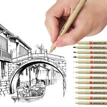 만화 그리기 스케치 마커 펜 아트 드로잉 일러스트 캘리그라피 펜, H 0.5mm