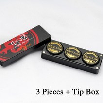 쿠드롱팁 Konllen 당구 캐롬 큐 팁 5 pcs 14mm 선택된 6 레이어 돼지 가죽 유연성 전문 리브레 큐 팁 당구 액세서리, 3pcs with box