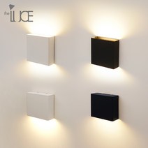 LED 모던 사각 방수 벽등 실내 실외 거실 간접 조명 벽조명 직부등, 화이트 10W(1등형)