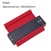 판넬 후레싱 샌드위치 부자재 샌드위치패널 유바 인테리어마감재 단열 지붕자재 플라스틱 프로파일 복사 모양 윤곽 게이지 복사기 5/10/15/20 인치 표준 목재 마킹 바닥 도구, [10] 5inch Red Color