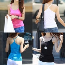 나크21 무지 엑스끈 나시 NK21-T-20