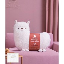 MOA 안마기 양 캐릭터 전신 다부위 마사지 온열기능 온찜질 피로해소 분리세탁 원터치 조작, 화이트 양