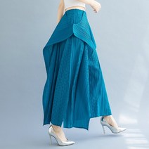 신이SH 더블샵 큰언니 빅사이즈 간지나는 여성 플리츠 주름바지 통넓은 미세미야키 와이드통바지