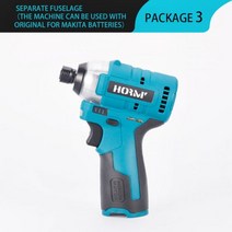 임팩 전동 렌치 라쳇 드릴 2000mAh 마끼다 배터리 12V 120Nm 무선 전기 스크루 드라이버 토크 조정 임팩트 DIY 공구, Without Battery, 미국, Without Battery