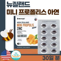미국 생산 직수입 프로폴리스 아연 30캡슐 1개월분 . 작은알 항산화 프라보노이드 면역 에 도움 수험생 중년 직장인 환절기 부모님 노인 어린이 중학생 고등학생 고3 고시생, 1통
