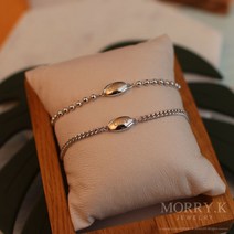 이름각인가능한 엄마랑아기랑 볼록펜던트 실버미아방지팔찌, 16＋3cm체인줄(표준사이즈), 14＋3cm군번줄(초등학생)