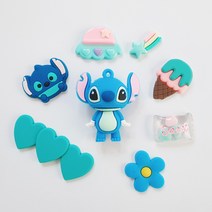 [하비라벨] 슈비츠 슬리퍼 실내화 꾸미기 귀여운 버튼 세트 모음 4, 스티치세트