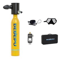 스쿠버미니산소통 산소통 미니산소통 DEDEPU Scuba Tank Diving Upgraded Constant Pressure Breathing Valve Mini Scuba Di, S4000PLUS-A Yellow