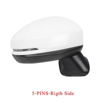 자동차인테리어 ZUK-자동차 사이드 미러 어셈블리 혼다 핏 재즈 2015 GK5 도어 Assy 램프 전기 접이식, 04 Right Side(5-PINS)