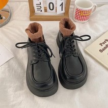 부드러운 신발 여성 플랫 가을 옥스포드 나막신 플랫폼 원피스 편안한 가죽 크리퍼 겨울 레이스업 로마 공동