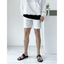 남자 얇은 나일론 방수 바람막이 4부 밴딩 반바지3color